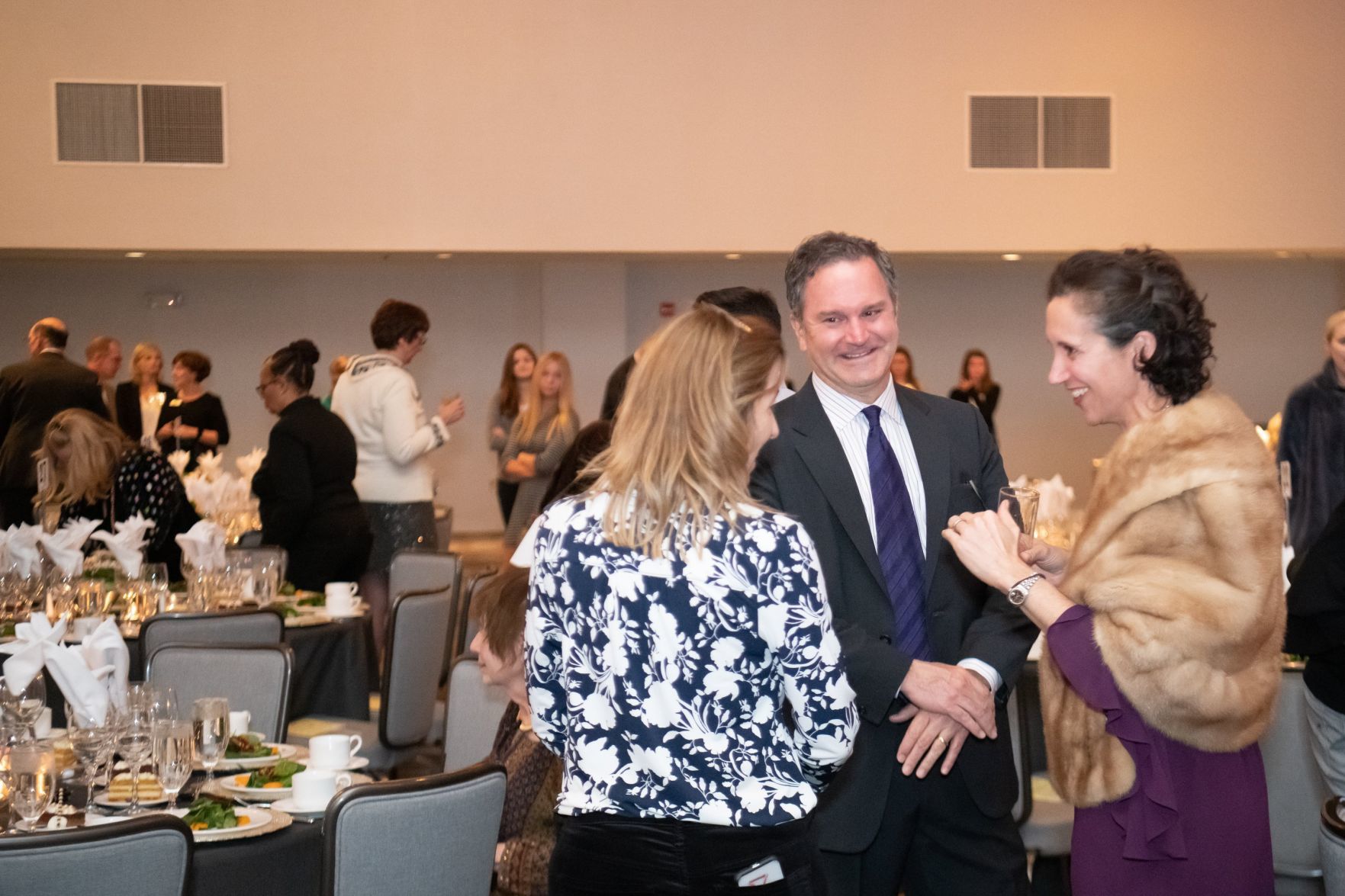 Guests mingle before the gala's dinner.